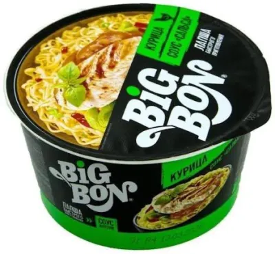 Лапша быстрого приготовления BigBon «Курица + соус Сальса»