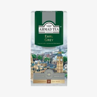 Чай Ahmad Tea earl grey черный со вкусом бергамота 25 пакетиков