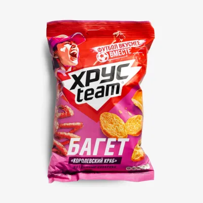 Сухарики ХрусTeam Baget королевский краб, 60 г