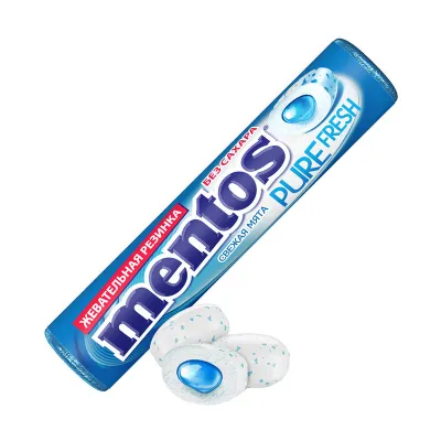 Жевательная резинка Mentos Pure Fresh свежая мята с экстрактом зеленого чая 8 шт