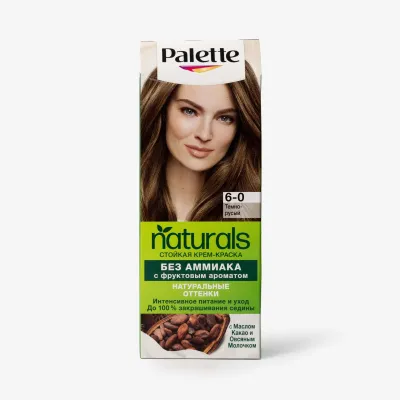 Крем-краска Palette Naturals 6-0 Темно-русый 110 мл