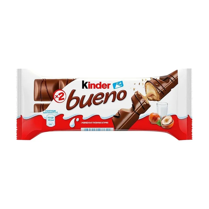 KINDER Bueno шоколадный батончик молочный 43 г