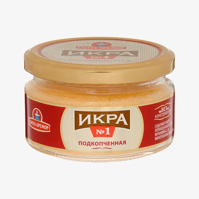Икра Санта Бремор подкопченная 180 г