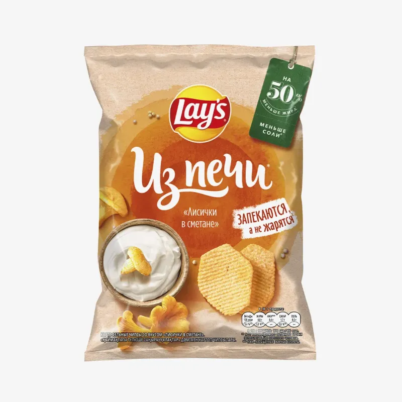 Чипсы Lay’s из печи, лисички в сметане 81 г