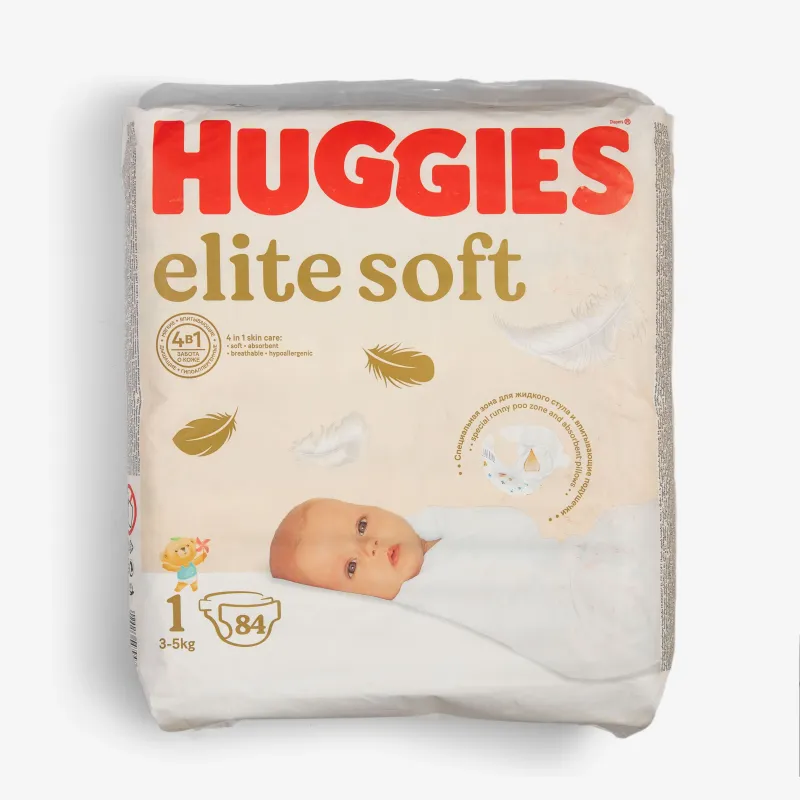 Подгузники Huggies Elite Soft 1 (3-5 кг) 84 шт