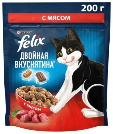 Felix Двойная Вкуснятина мясо 0.2 кг