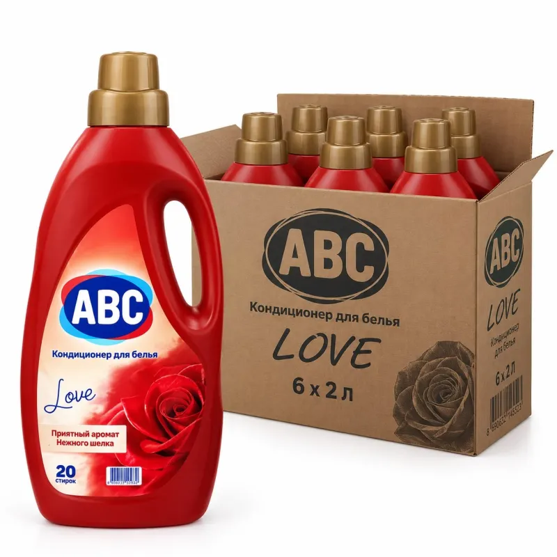 АВС Ополаскиватель 2л LOVE, в коробке 6 шт