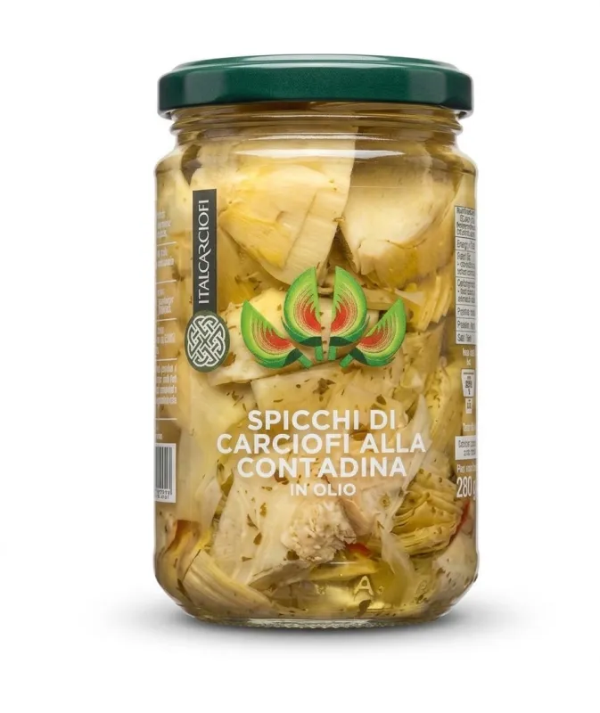 Артишоки резаные дольками в масле по-деревенски Italcarciofi "Spicchi di Carciofi alla Contadina", 280 г