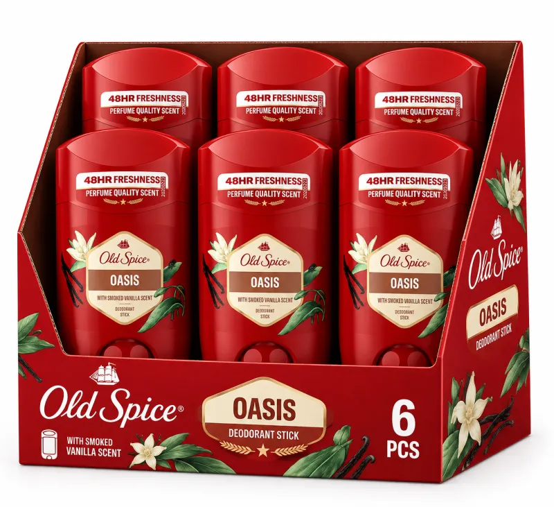 Мужской дезодорант-стик Old Spice Oasis с ароматом копчёной ванили. 