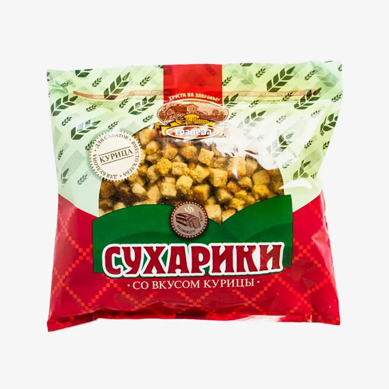 Сухари Трапеза салатные со вкусом курицы, 150 г