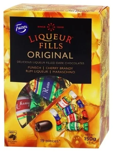 Конфеты шоколадные Fazer Liqueur Fills 150 r
