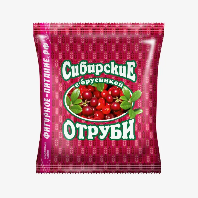 Отруби Сибирские пшеничные с брусникой 200 г