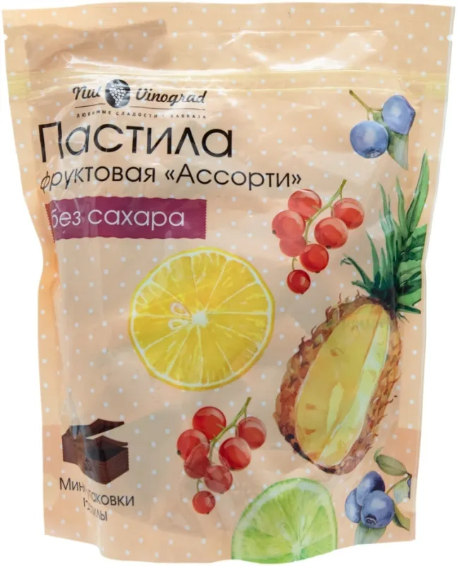 Nut Vinograd пастила ассорти (ананас, лимон, смородина, черника) 400 г