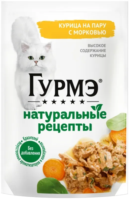 Gourmet кусочки в соусе курица, морковь 75 г