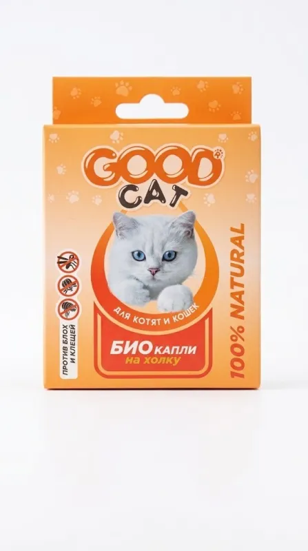 GOOD CAT БИО капли на холку для котят и кошек (100% NATURAL)