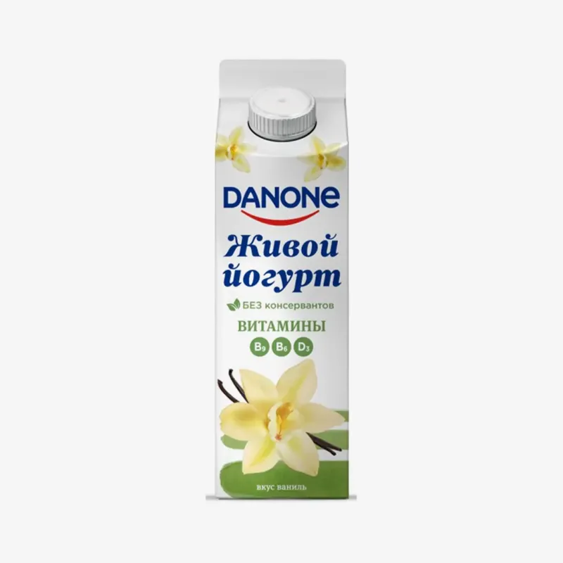 Йогурт Danone питьевой со вкусом ванили, 850 г