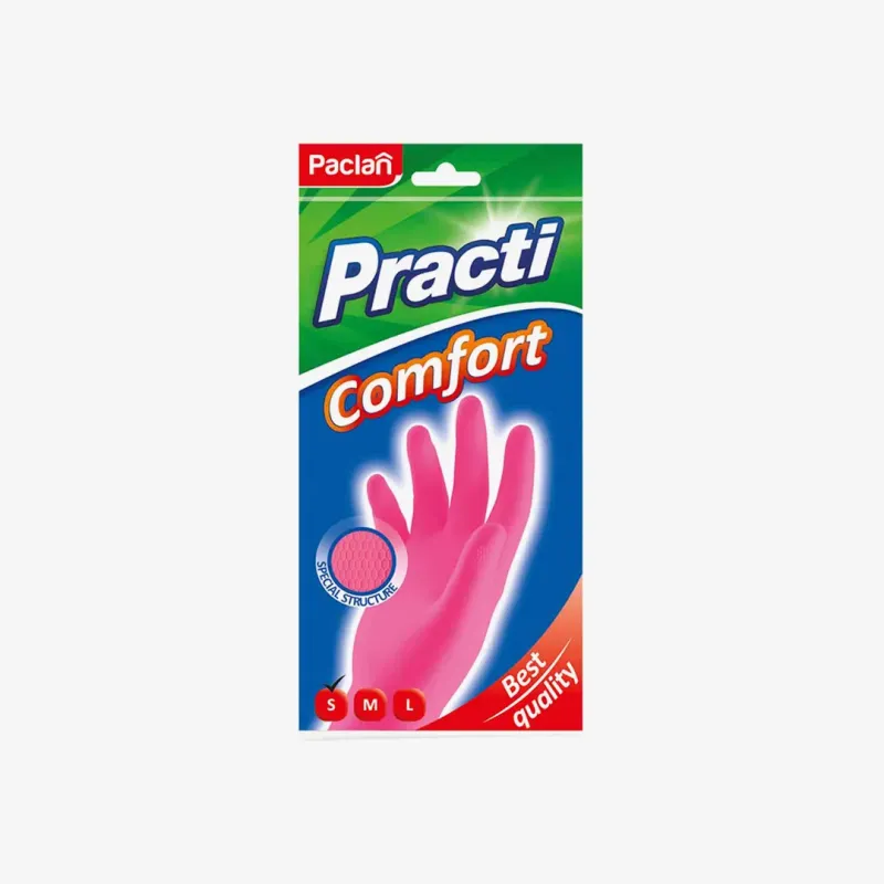 Перчатки Paclan Practi Comfort розовые S