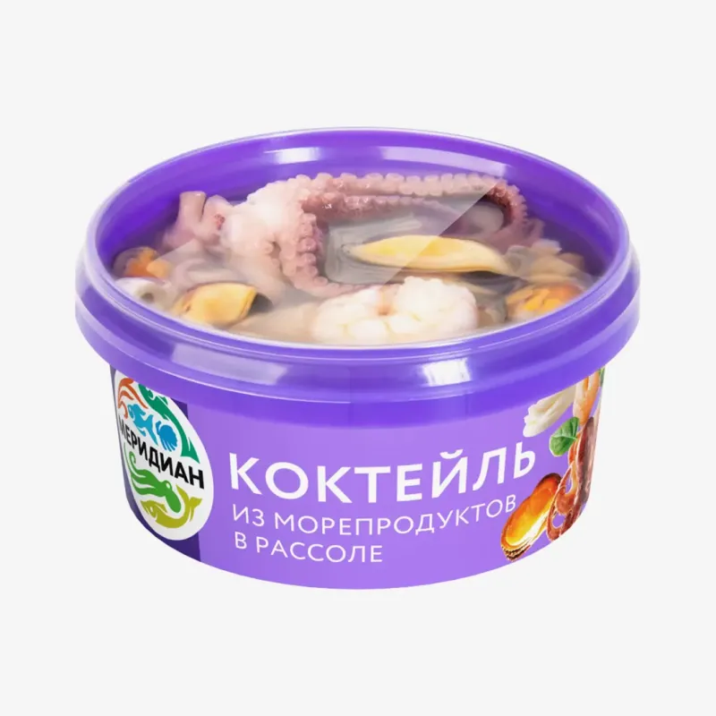 Коктейль Меридиан из морепродуктов в рассоле 180 г