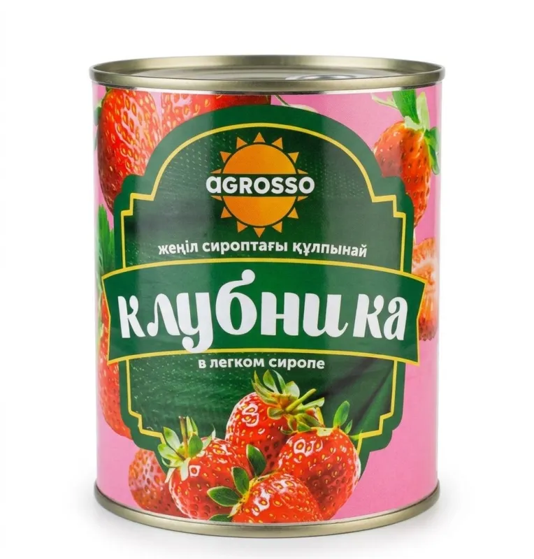 Клубника консервированная в легком сиропе Agrosso 320 г 