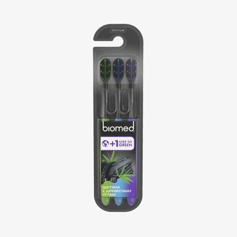 Зубная щетка Biomed Black 3 шт