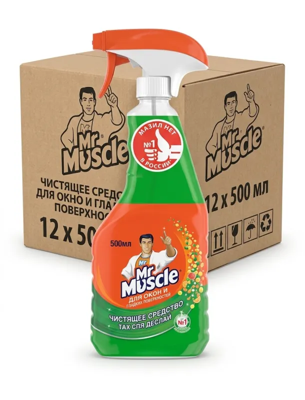 Средство Mr.Muscle Профессионал Утренняя роса для мытья стекол, запасной блок 500 мл, в коробке 12 шт