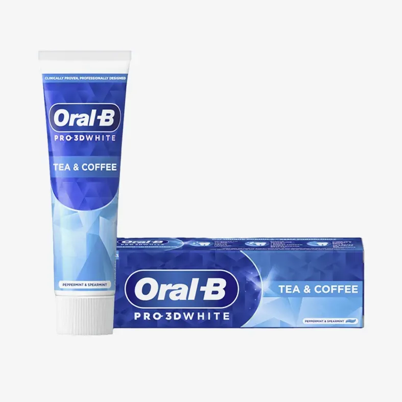 Зубная паста Oral-B pro 3D white против чайных и кофейных пятен, 75 мл