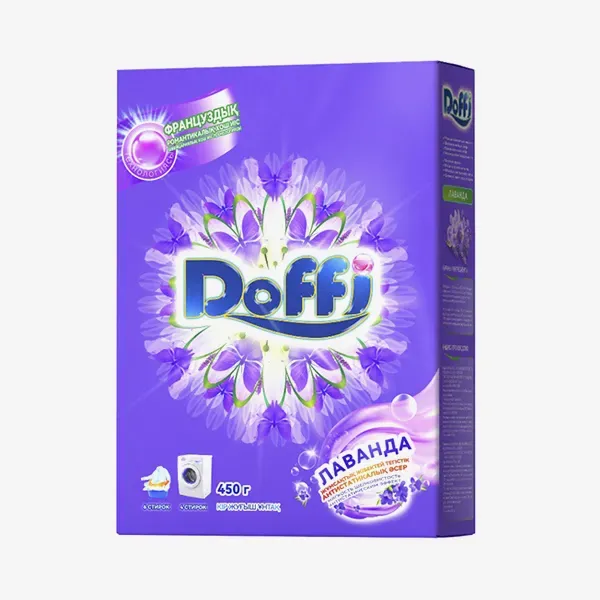Стиральный порошок Doffi Лаванда мягкость шелковистость с антистатическим эффектом, 450 г
