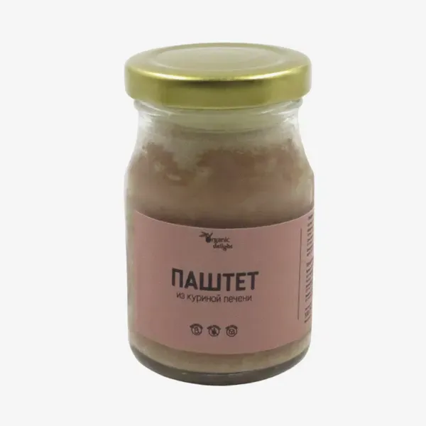 Паштет Organic delight из куриной печени, 100 г