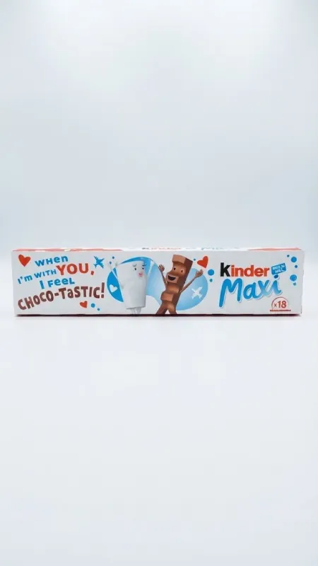 МОЛОЧНЫЙ ШОКОЛАД С МОЛОЧНОЙ НАЧИНКОЙ KINDER MAXI (БОЛЬШАЯ УПАКОВКА, 18 ШТУК) 378г