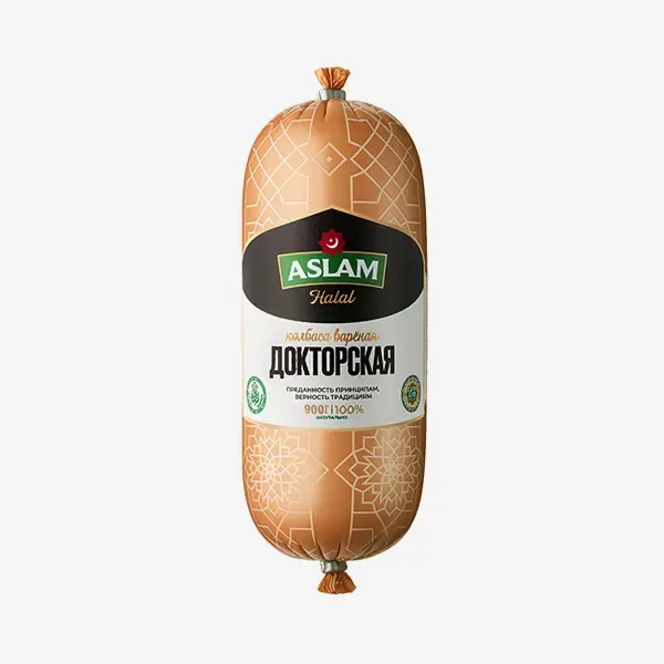 Колбаса Aslam Докторская классическая вареная, 0.9 кг