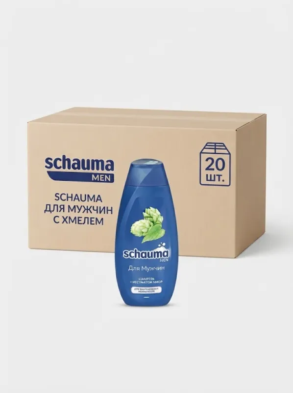 Шампунь для волос Schauma Men «Для мужчин с хмелем», 400 мл (Коробка, 20 штук)
