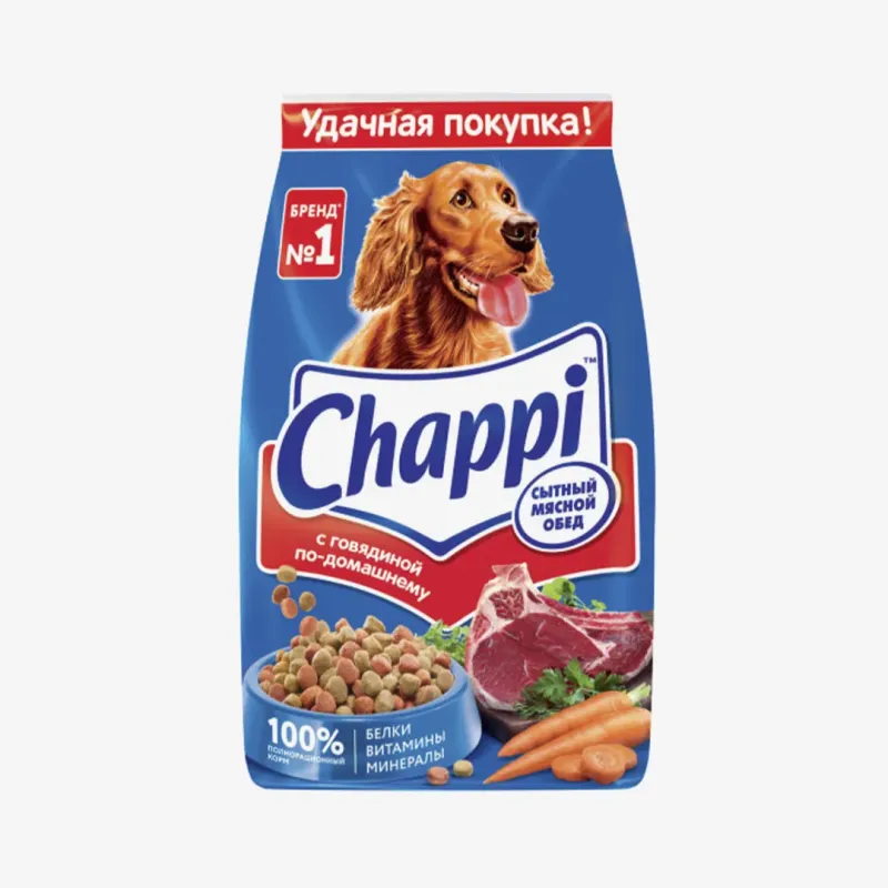Сухой корм Chappi с говядиной, 2.5 кг
