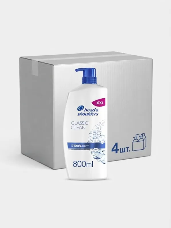 Шампунь Head & Shoulders «Основной Уход», 800 мл (Коробка, 4 штуки)