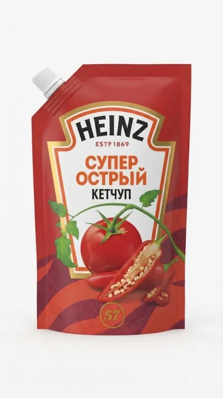 СУПЕР ОСТРЫЙ КЕТЧУП HEINZ (320 Г)
