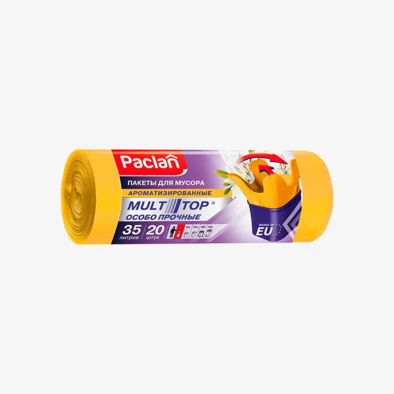 Мешки Paclan Multi-top Aroma для мусора 35 л 20 шт
