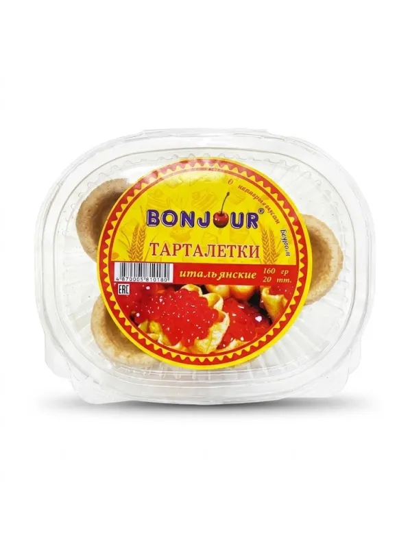 Тарталетки Bonjour Итальянские 160гр 20шт