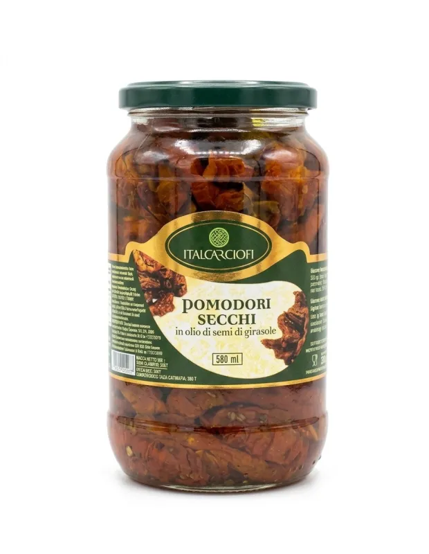 Томаты сушеные (вяленые) в подсолнечном масле Italcarciofi «Pomodori Secchi in olio di semi di girasole», 580 мл