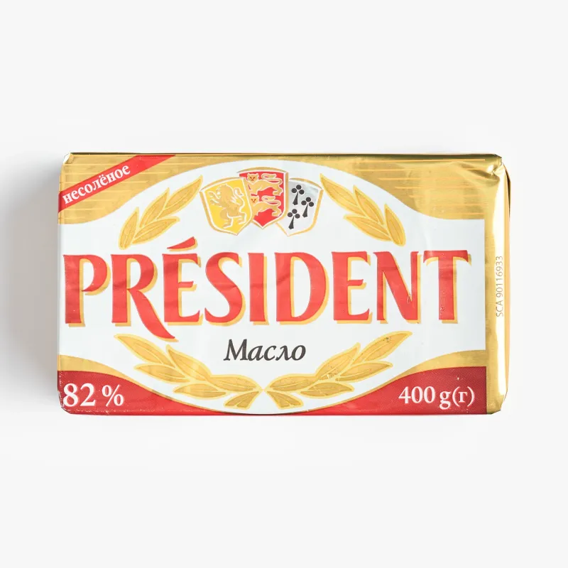 Масло President сливочное 82%, 400 г