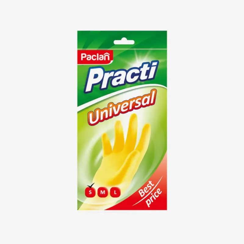 Перчатки Paclan Universal желтые S 1 пара