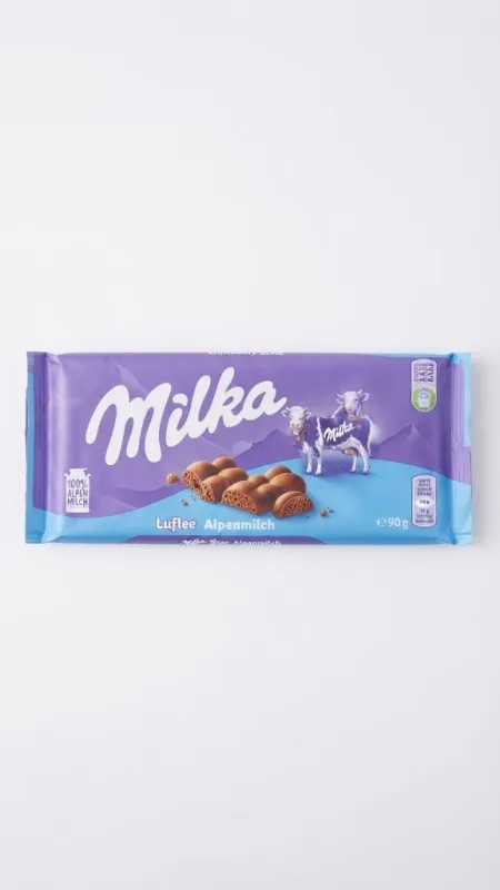 Молочный пористый шоколад Milka Luflee Alpenmilch