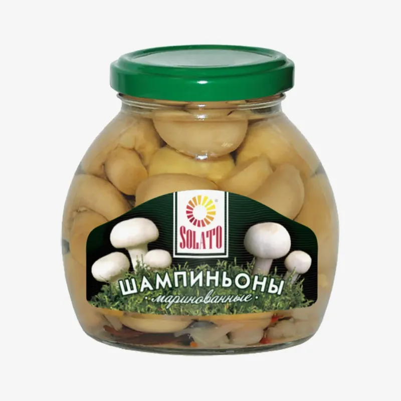 Грибы Solato шампиньоны маринованные 314 мл