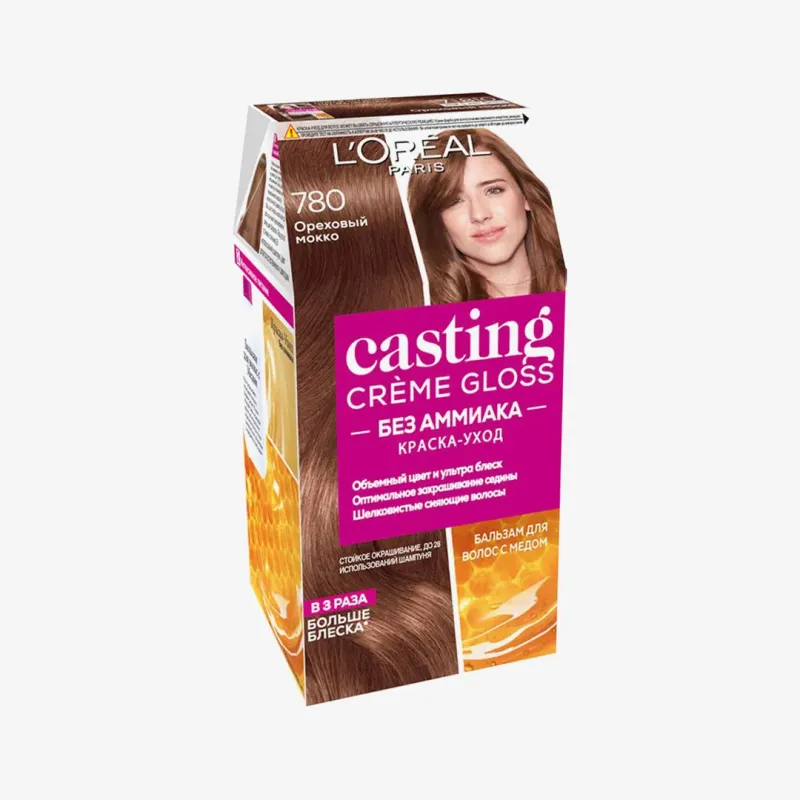 Краска L'Oreal Paris Casting Creme Gloss стойкая без аммиака #780 Ореховый Мокко