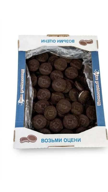 Печенье сэндвич сахарное «УМКА» с шоколадным вкусом 3 кг