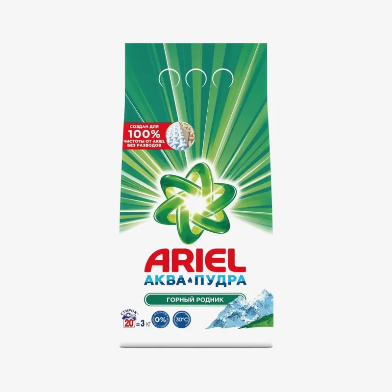 Порошок Ariel стиральный Горный родник автомат, 3 кг