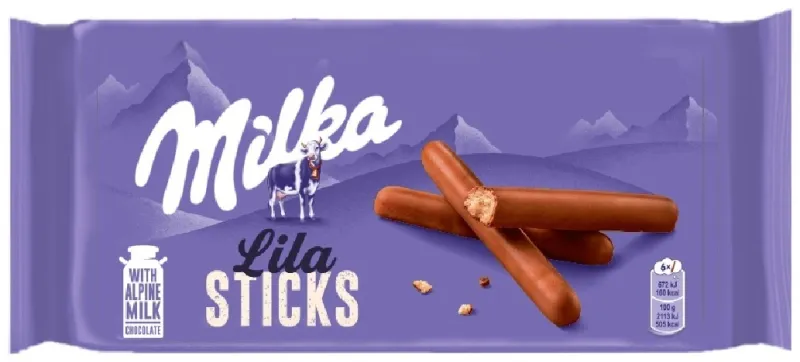Печенье Milka Lila Sticks 112 г