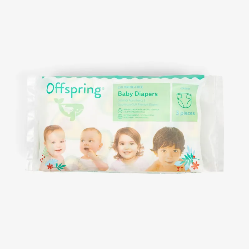  Подгузники Offspring Travel pack, S 3-6 кг, 3 шт, 3 расцветки
