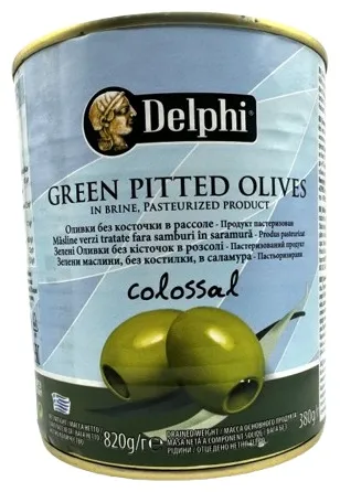 Delphi оливки Green Pitted Olives 820 г