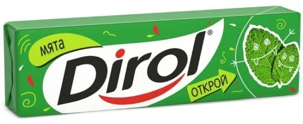 Жевательная резинка Dirol Мята 10 шт