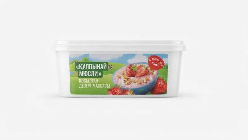 Десертная масса «Grand» с клубникой и мюсли (350 г)