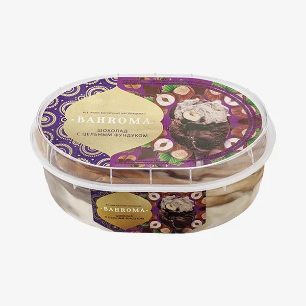 Мороженое Bahroma пломбир фундук-шоколад с арахисом, 450 г